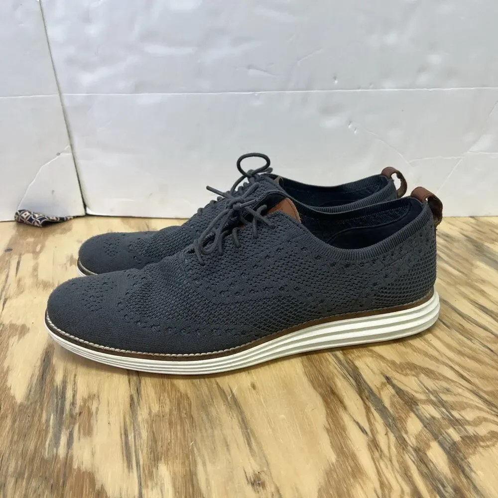 Cole Haan ØriginalGrand Stitchlite Wingtip Oxfords Mens 12M Gray Casual Comfort